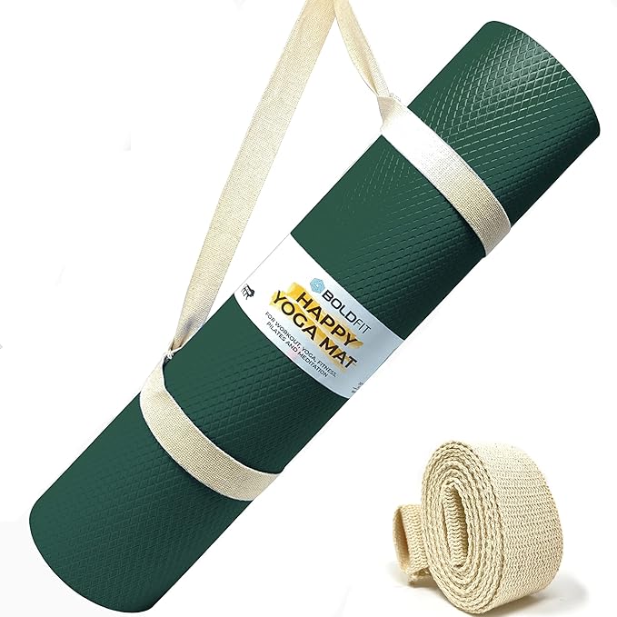 Boldfit Yoga Mat 4 mm & 6 mm Gym Mats - Green Pack Of 3 | Kibi Sports Boldfit