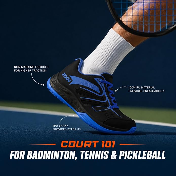 RXN Court Pro Non-Marking Shoes for Tennis, Pickleball & Badminton (NFS-02)