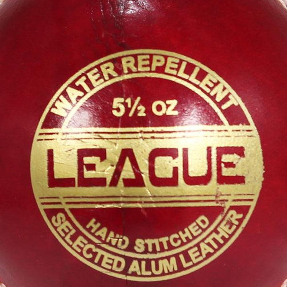 Cosco Leather Cricket Ball - LEAGUE | KIBI Sports - crop-closeup
