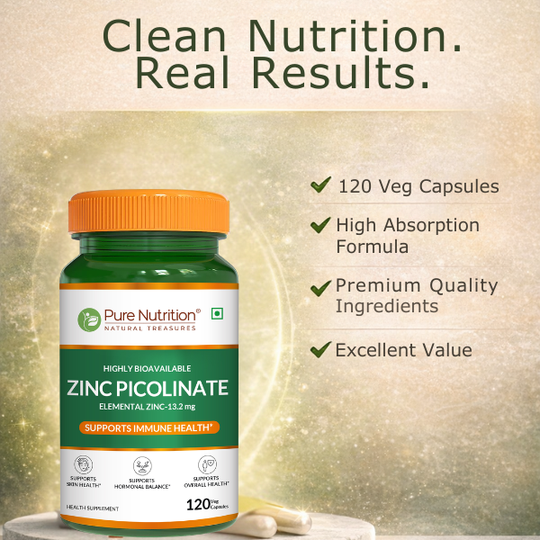 Zinc Picolinate 13.2mg High Absorption | Immunity & Skin Support