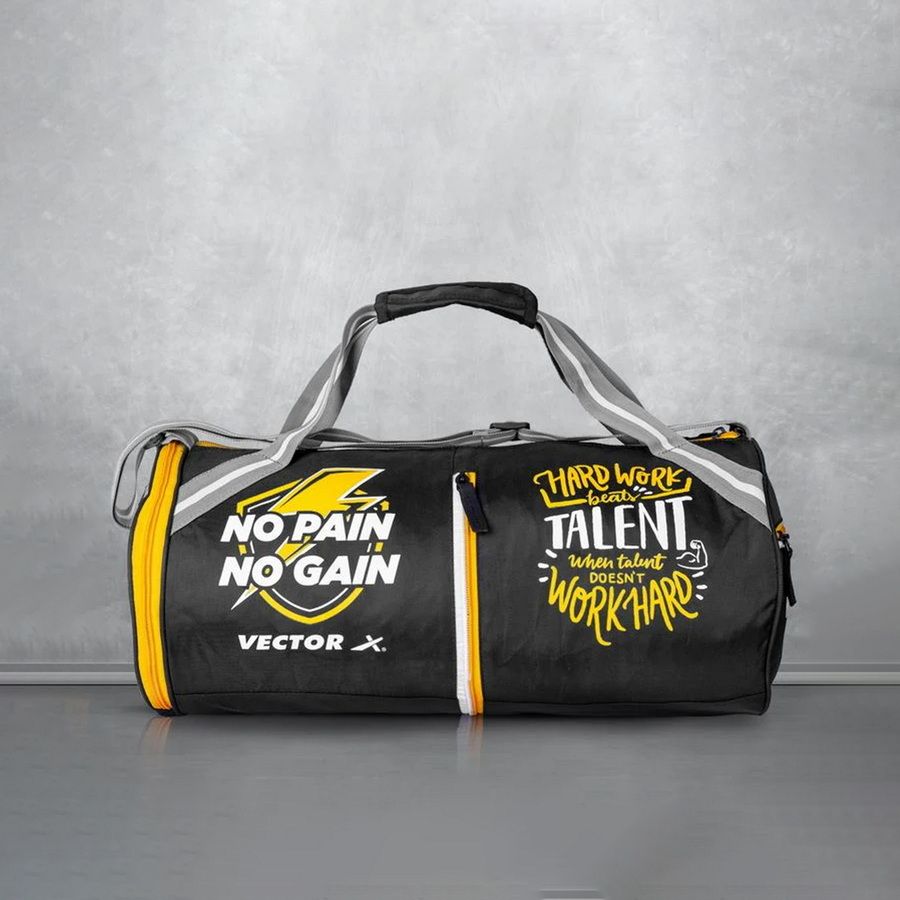 Vector X No Pain Gym Duffel 22L Sports Bag for Men and Women with Shoes Compartment Polyester | Front Utility Pocket |Durable Base | Adjustable Shoulder Strap