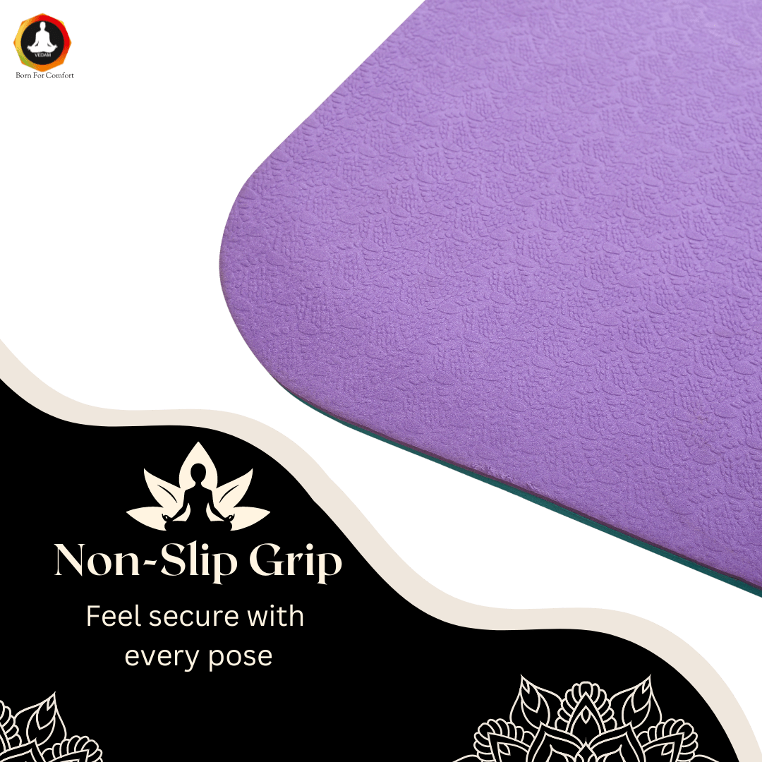 Vedam 6mm TPE Material Yoga and Exercise Mat (Purple)