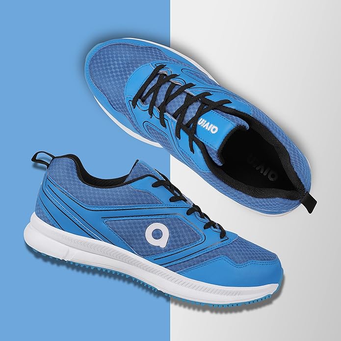 AIVIN Comfort Running Shoes for Men, Rubber Sole with Synthetic Leather Upper and mesh for Sports Best Comfort, Ultra-Lightweight, Walking, Running, Gym & Sports Shoes (Blue)