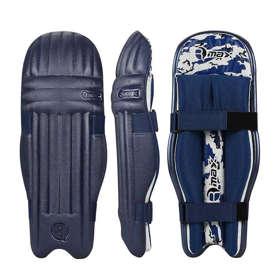 RMAX Cricket Batting Legguard Pad with Lightweight Ambidextrous Design, High-Density Foam Protection, Comfortable Inner Lining, Enhanced Knee and Shin Protection Full Size