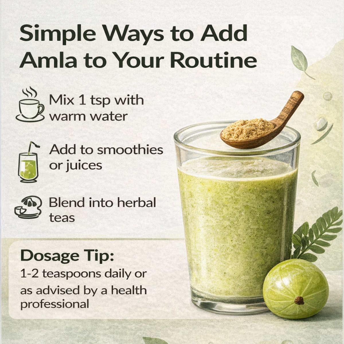 Organic Amla Powder Natural Vitamin C | Hair, Skin & Immunity Support