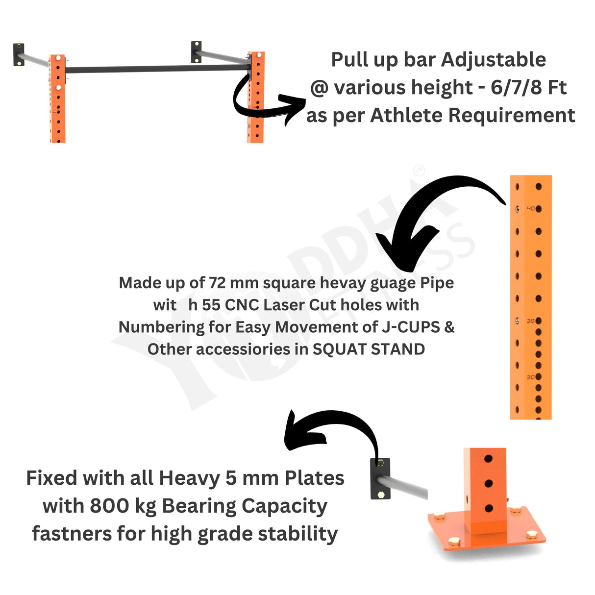 Squat Stand Wall Mounted Fixed