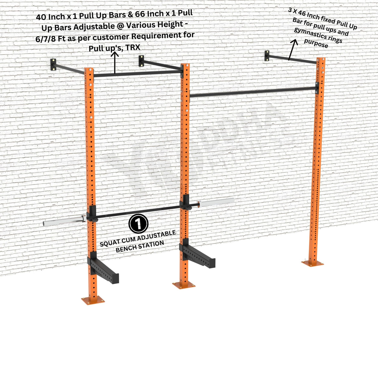 Wall Mounted CrossFit Rig - 10 Ft