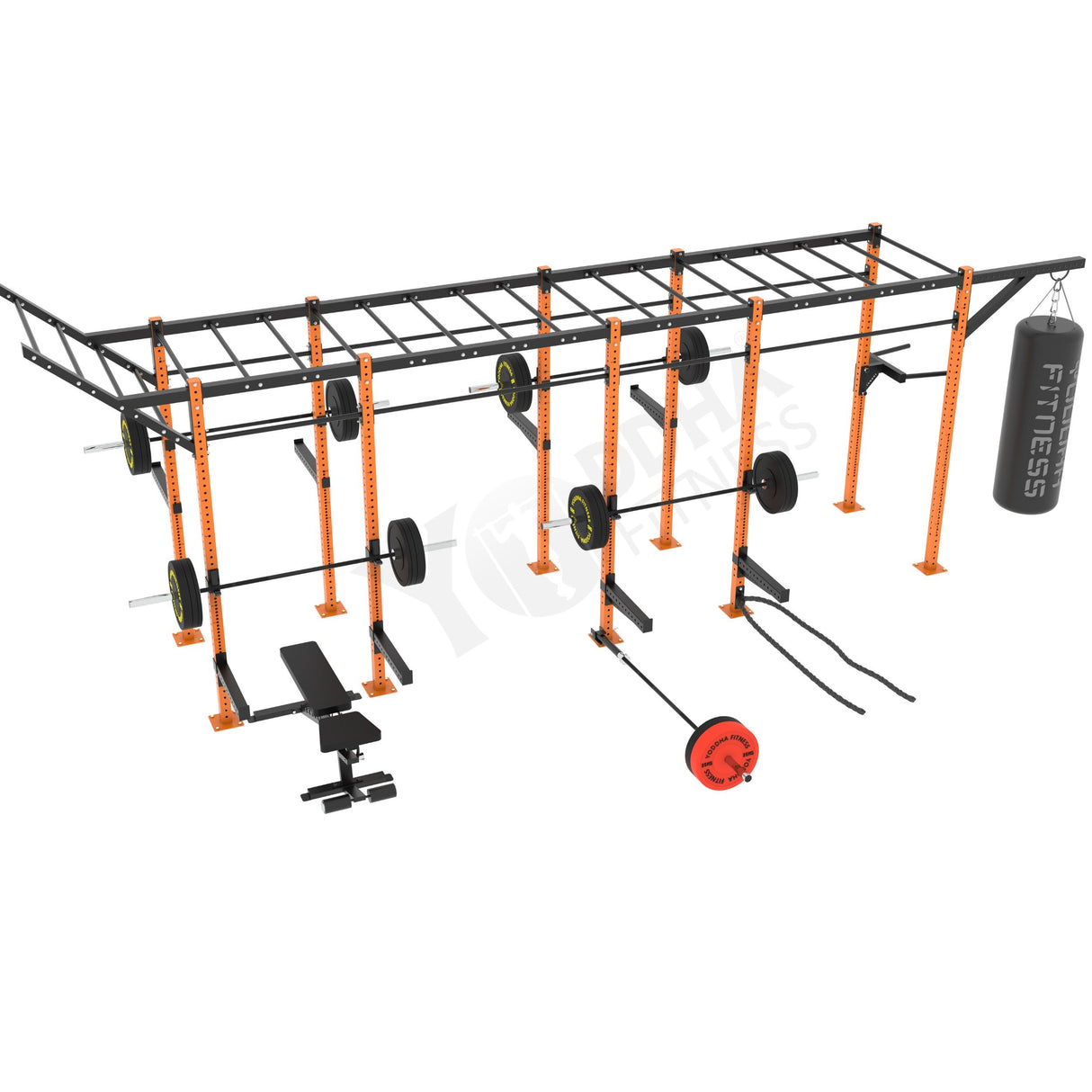 Freestanding CrossFit Rig - 20 Ft with Monkey Bar