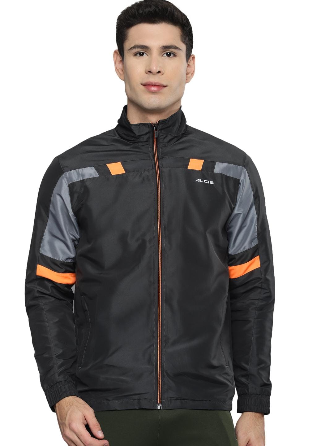 Alcis Men Colorblocked Grey Jacket