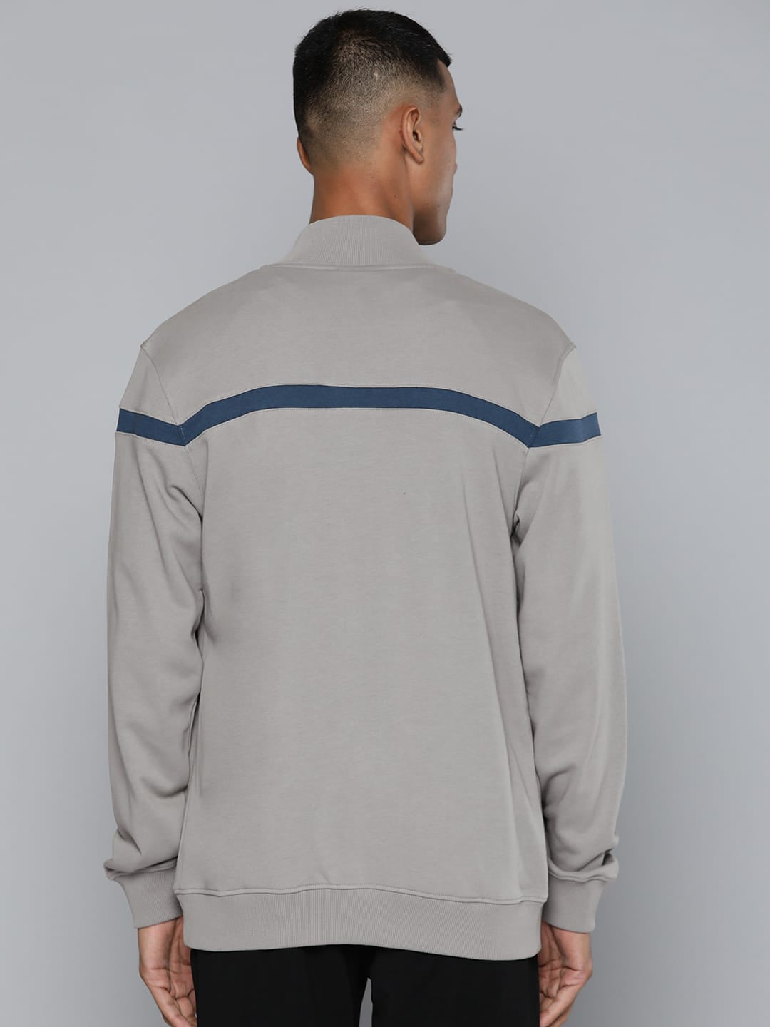 Alcis Men Grey Solid Bomber Jacket