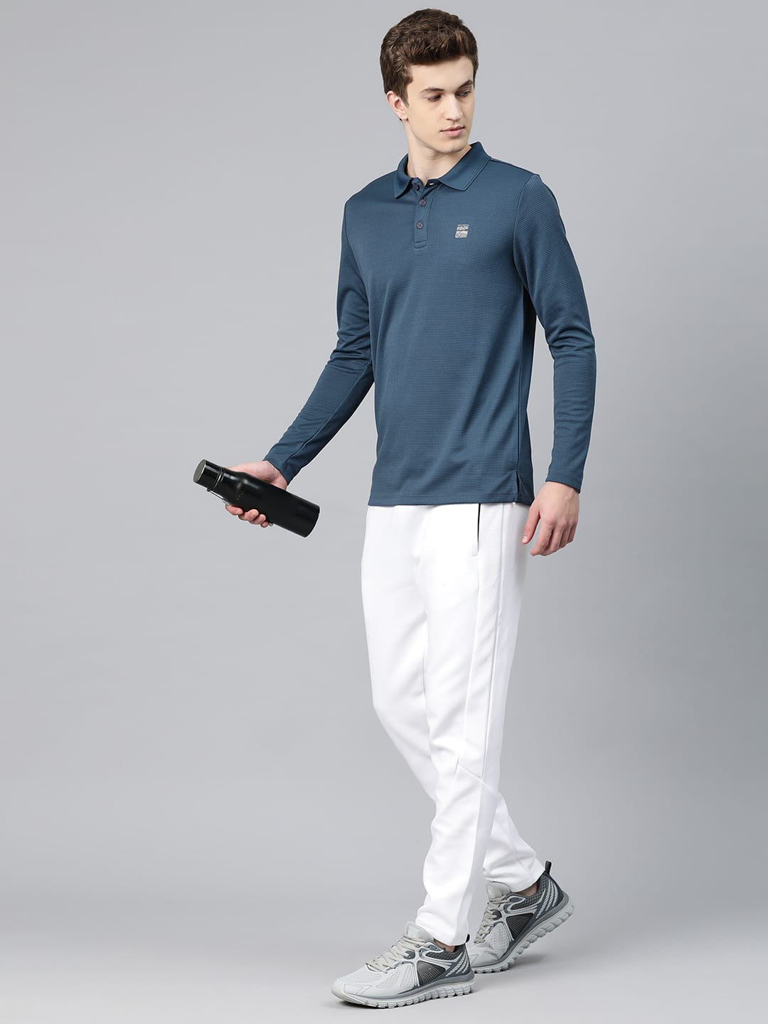 Alcis Men's Polo Collar Anti Static Slim Fit T-shirt