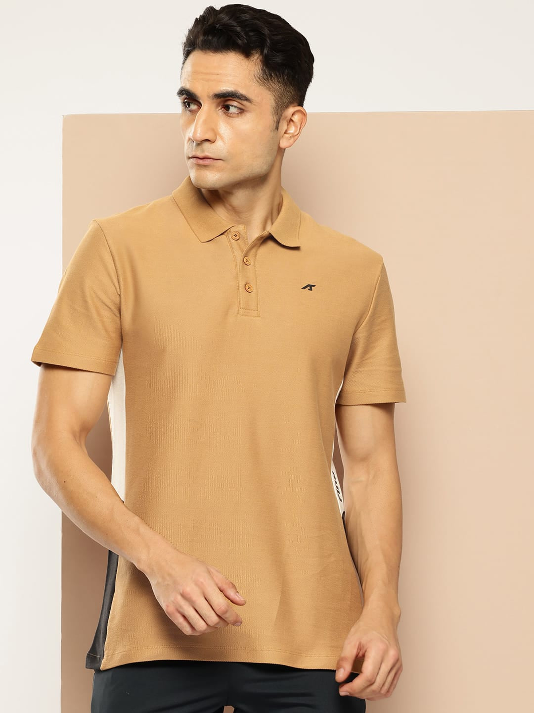 Alcis Men Regular Fit Graphical Panel Polo T-Shirt