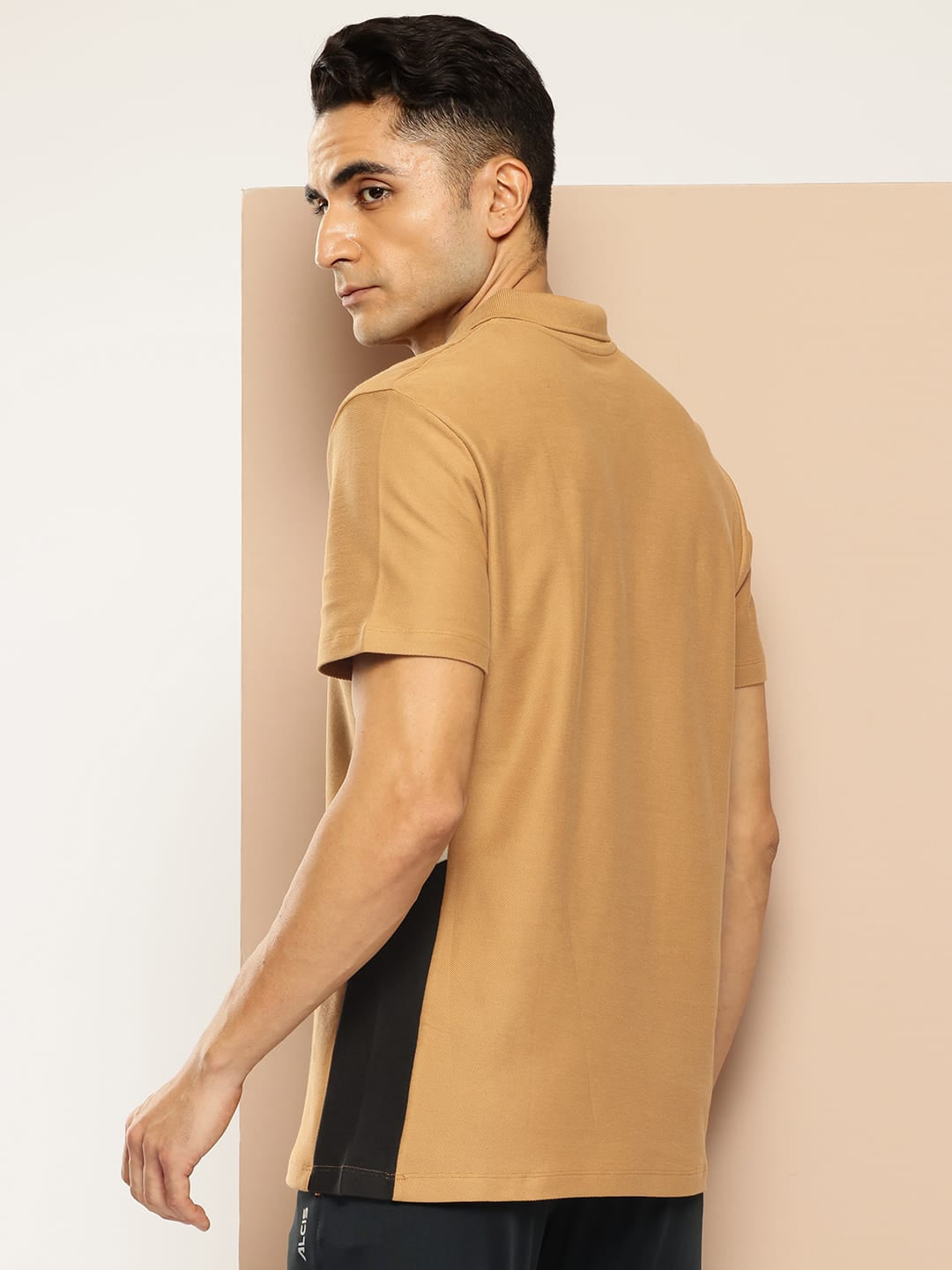 Alcis Men Regular Fit Graphical Panel Polo T-Shirt