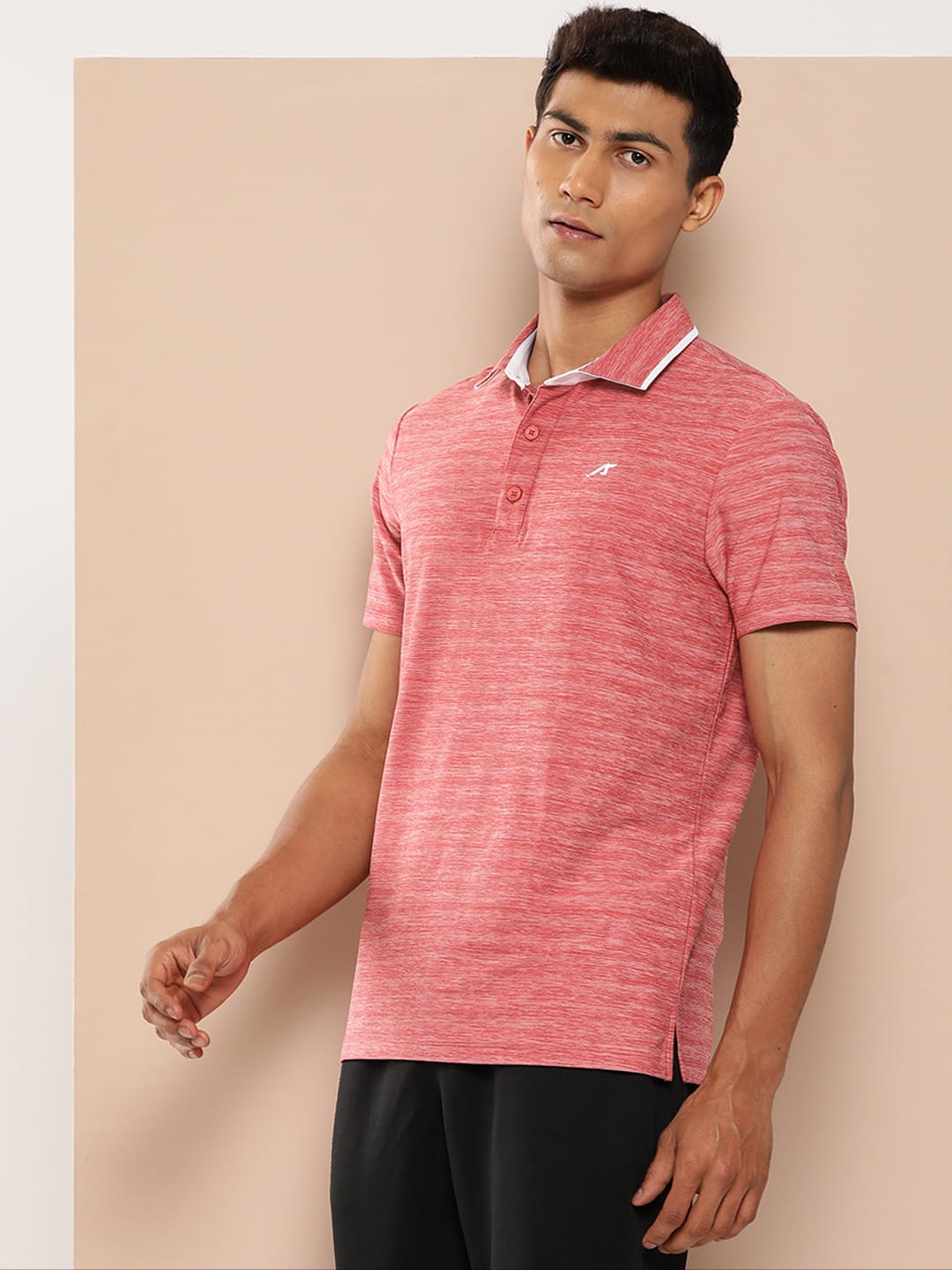 Alcis Men Pink Infinite Polo Tee