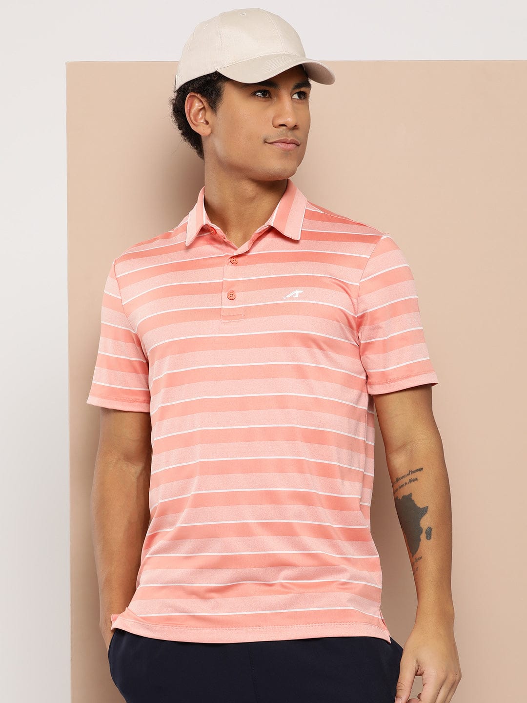 Alcis Men Pink Regular Fit Country Club Polo Tee