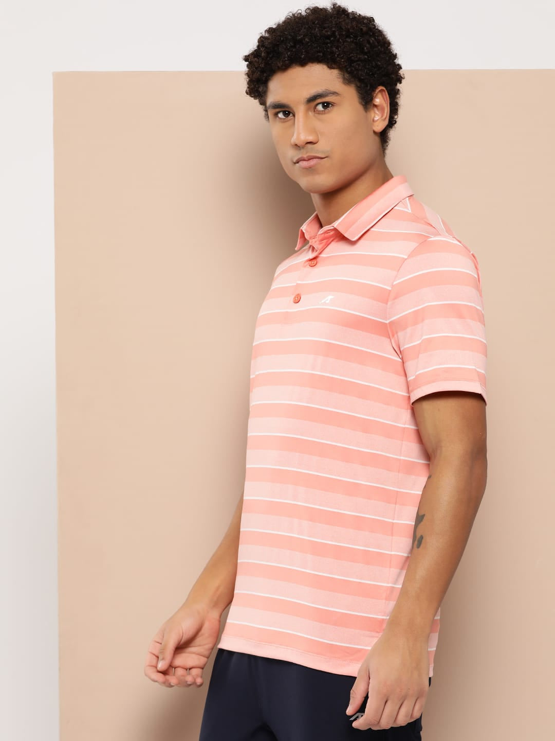 Alcis Men Pink Regular Fit Country Club Polo Tee