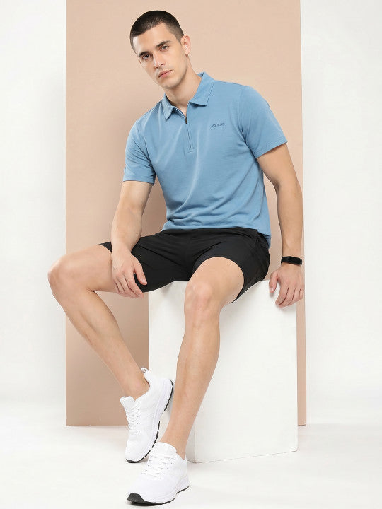 Structured Zip Polo Tee