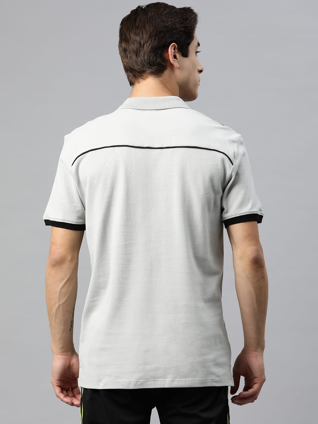 Alcis Men Brand Logo Embroidered Polo Collar Sports T-shirt