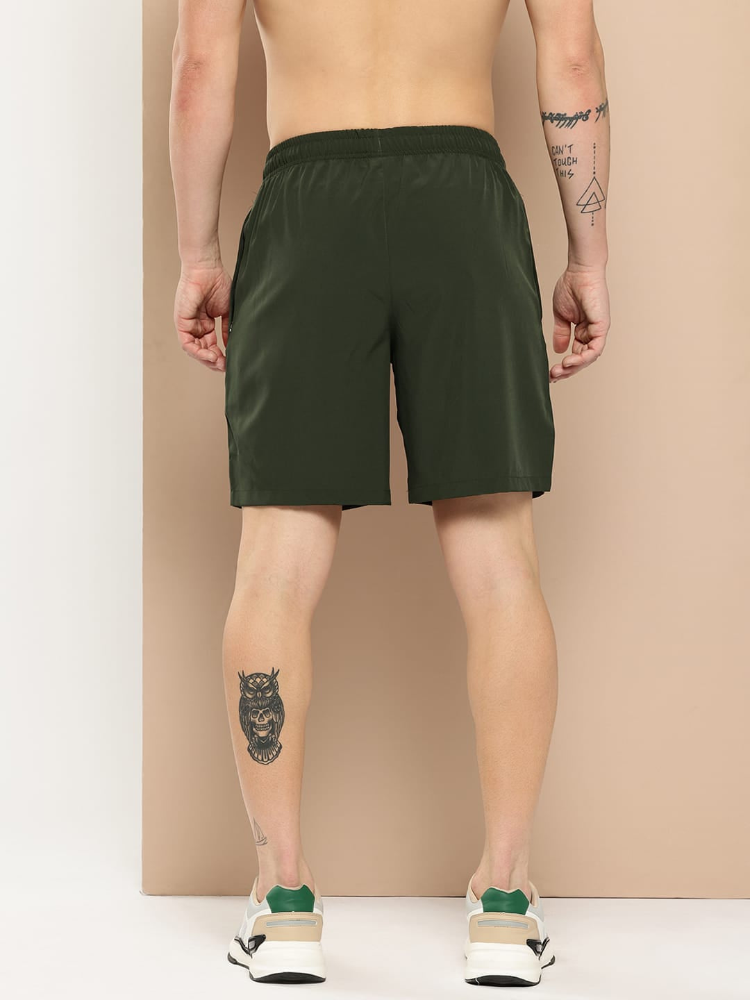 Alcis Men Olive Woven Shorts