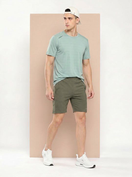 Olive & White Waffle Shorts Pack of 2
