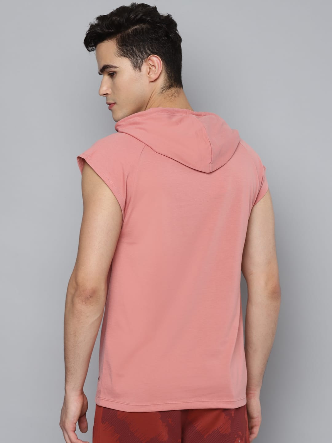 Alcis Men Pink Typography Printed Slim Fit Running Vest