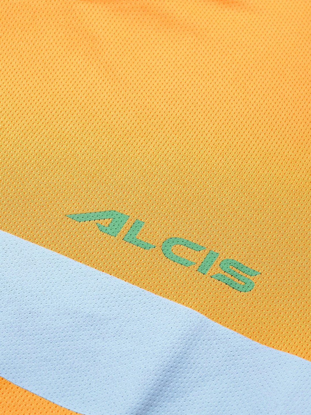 Alcis Men Yellow & Blue Striped Slim Fit T-shirt