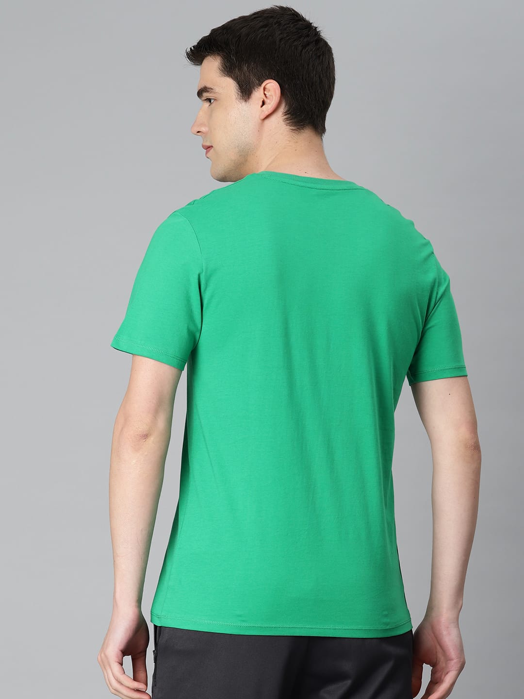 Alcis Men Green Typography Printed Sports T-shirt