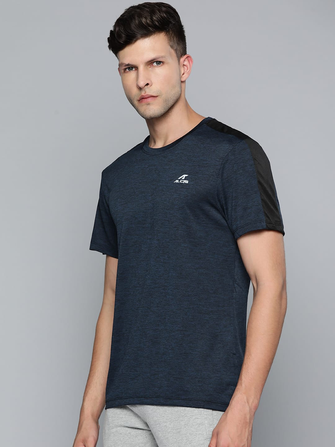 Alcis Men Navy Blue T-shirt