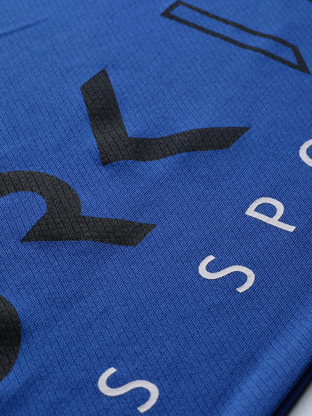 Alcis Men Blue Typography Printed Dry Tech Slim Fit T-shirt
