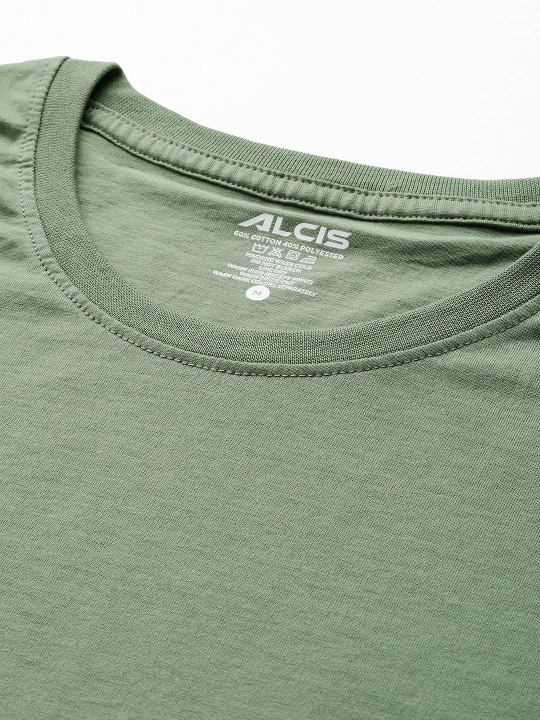 Alcis Men Green Black Typography Printed Dry Tech Slim Fit Sports T-shirt