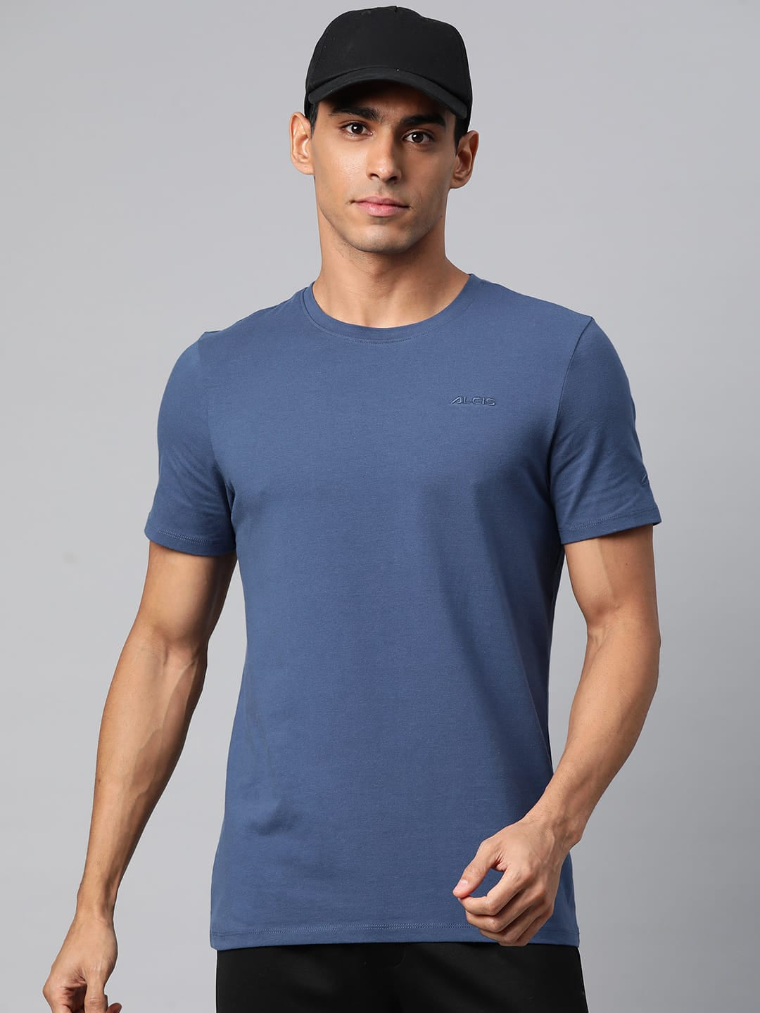 Alcis Men's Solid Stretchex Slim Fit T-shirt