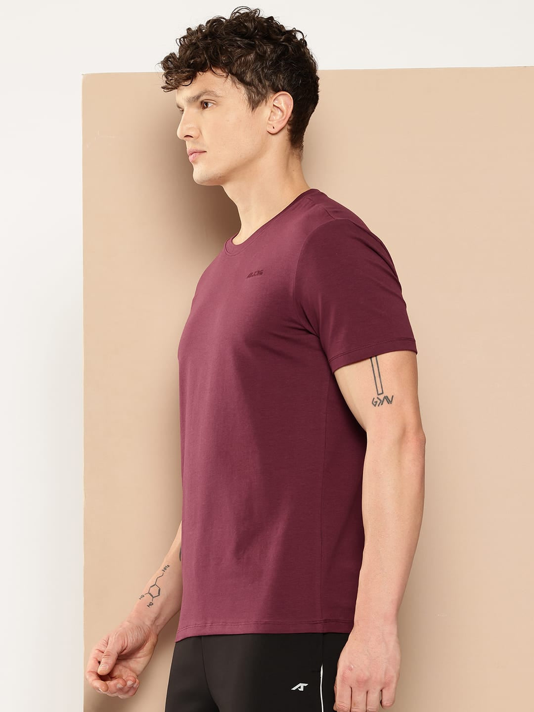 Cotton Flex Tee Dusty Wine