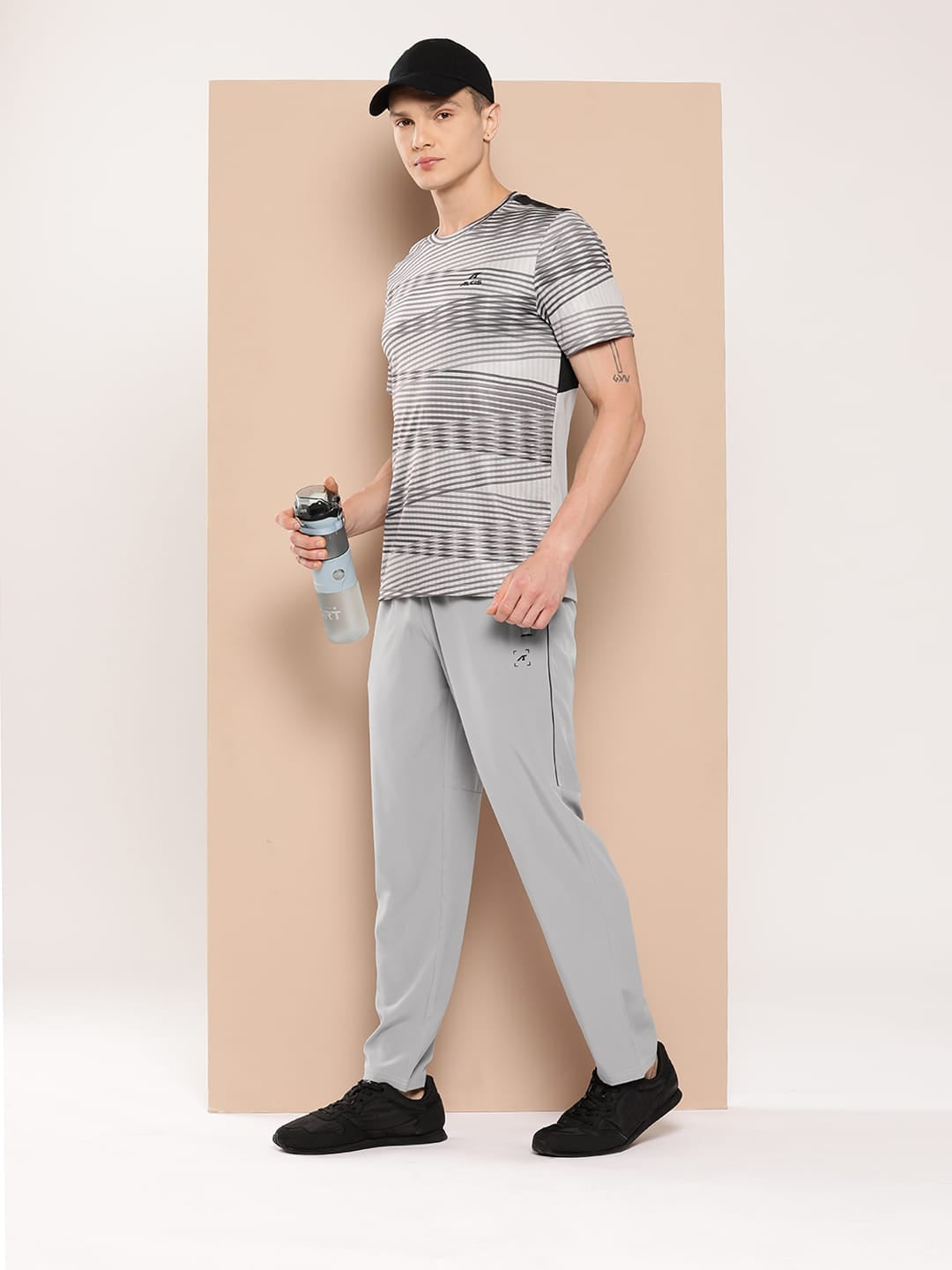 Grey Imitable Relaxed Trackpants