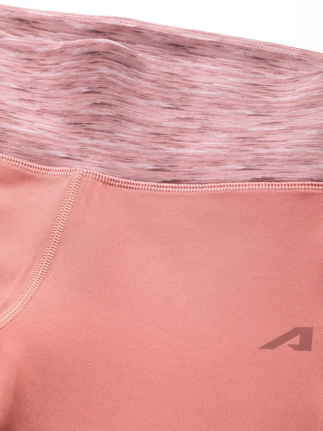 Alcis Women Dusty Pink Solid Gym Tights