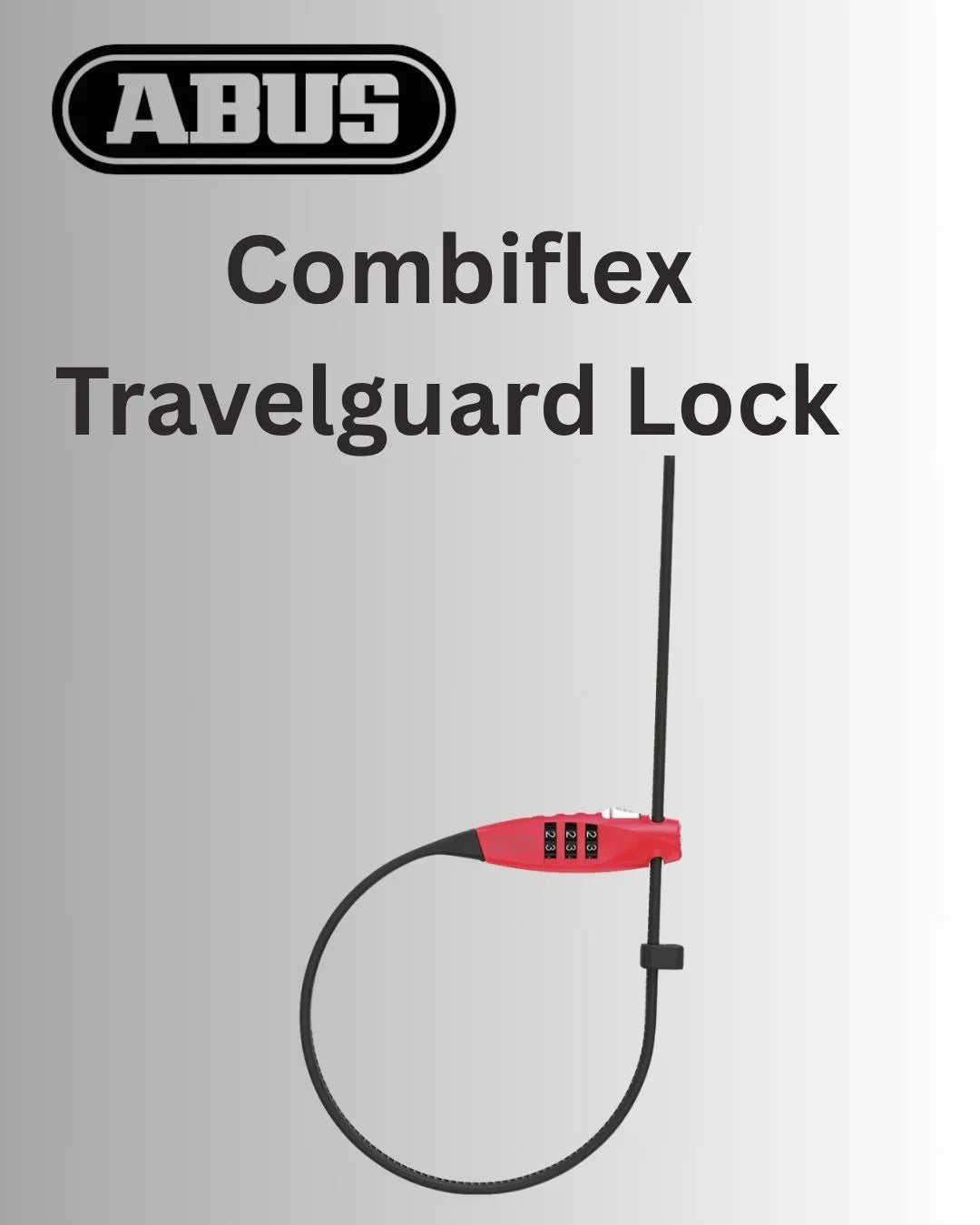 ABUS Combiflex Travelguard Lock - Red