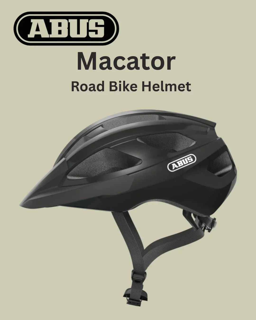 ABUS Macator Road Biking Helmet - Velvet Black