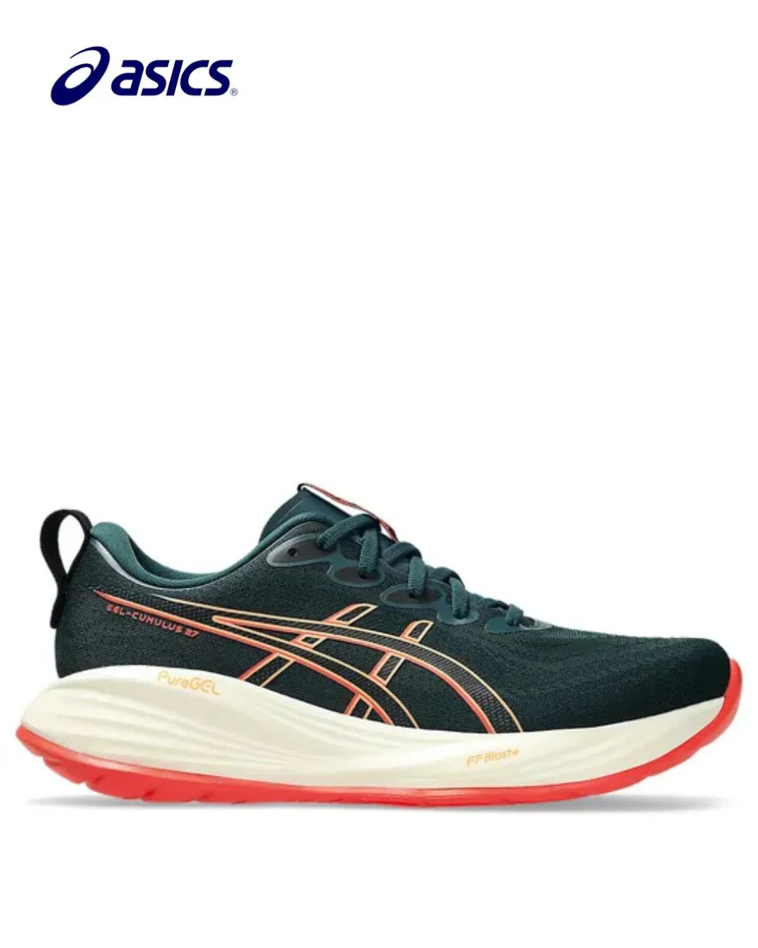 ASICS Gel Cumulus 27 Men Running Shoes - Saxon Green/Coral Reef