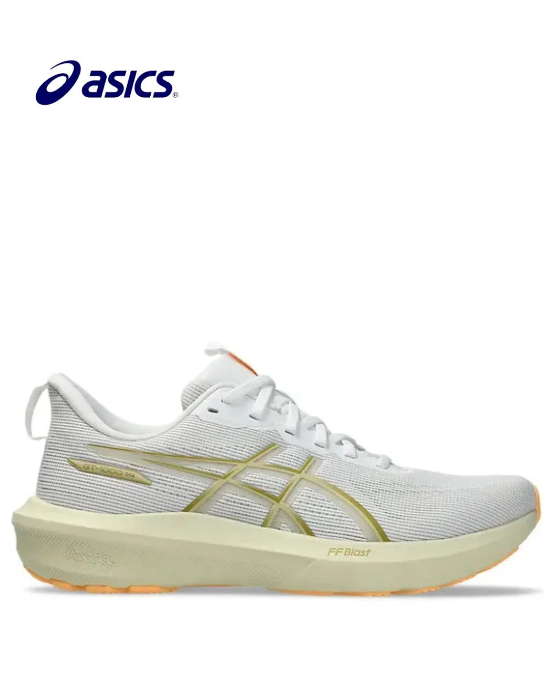 ASICS GT1000 14 Men Running Shoes - White/Lemongrass