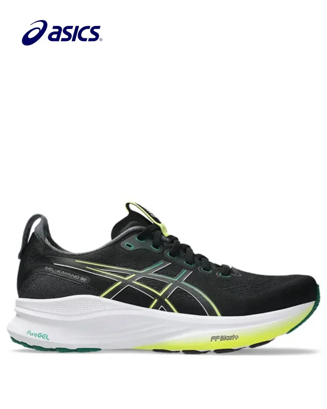 ASICS Gel Kayano 32 Men Running Shoes - Black/Jasper Green
