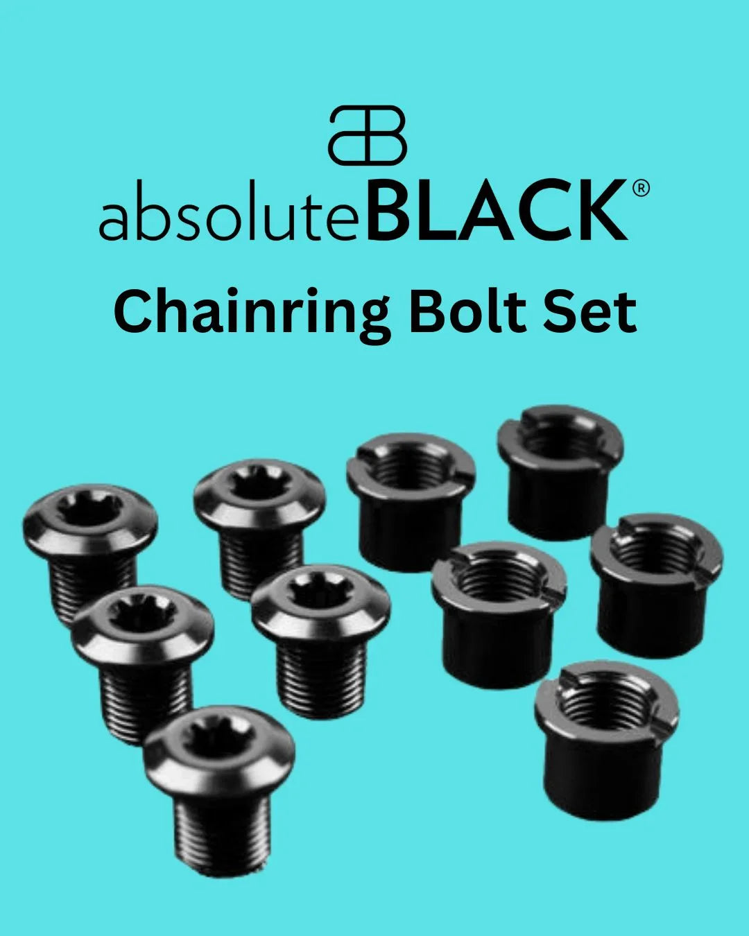 ABSOLUTE BLACK Chainring Bolt Set (MTB/Road)