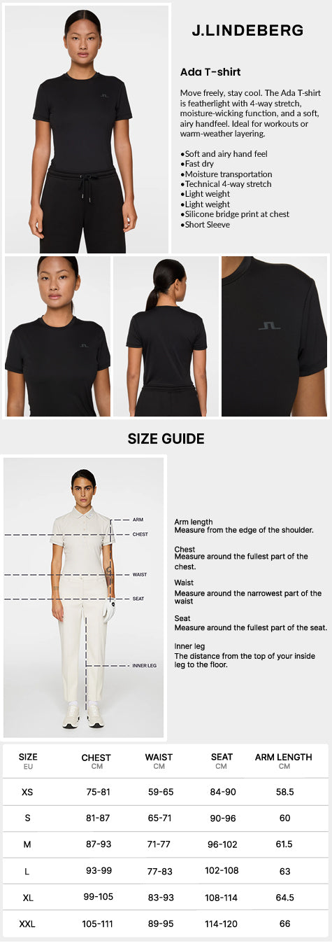 J Lindeberg Women’s Ada T-Shirt - Black