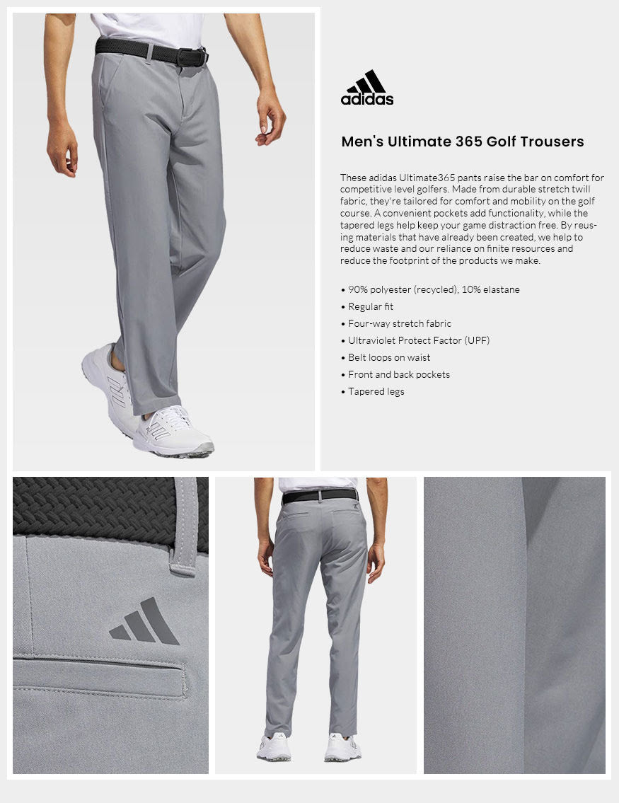 Adidas Men's Ultimate 365 Golf Trousers - Grey Three