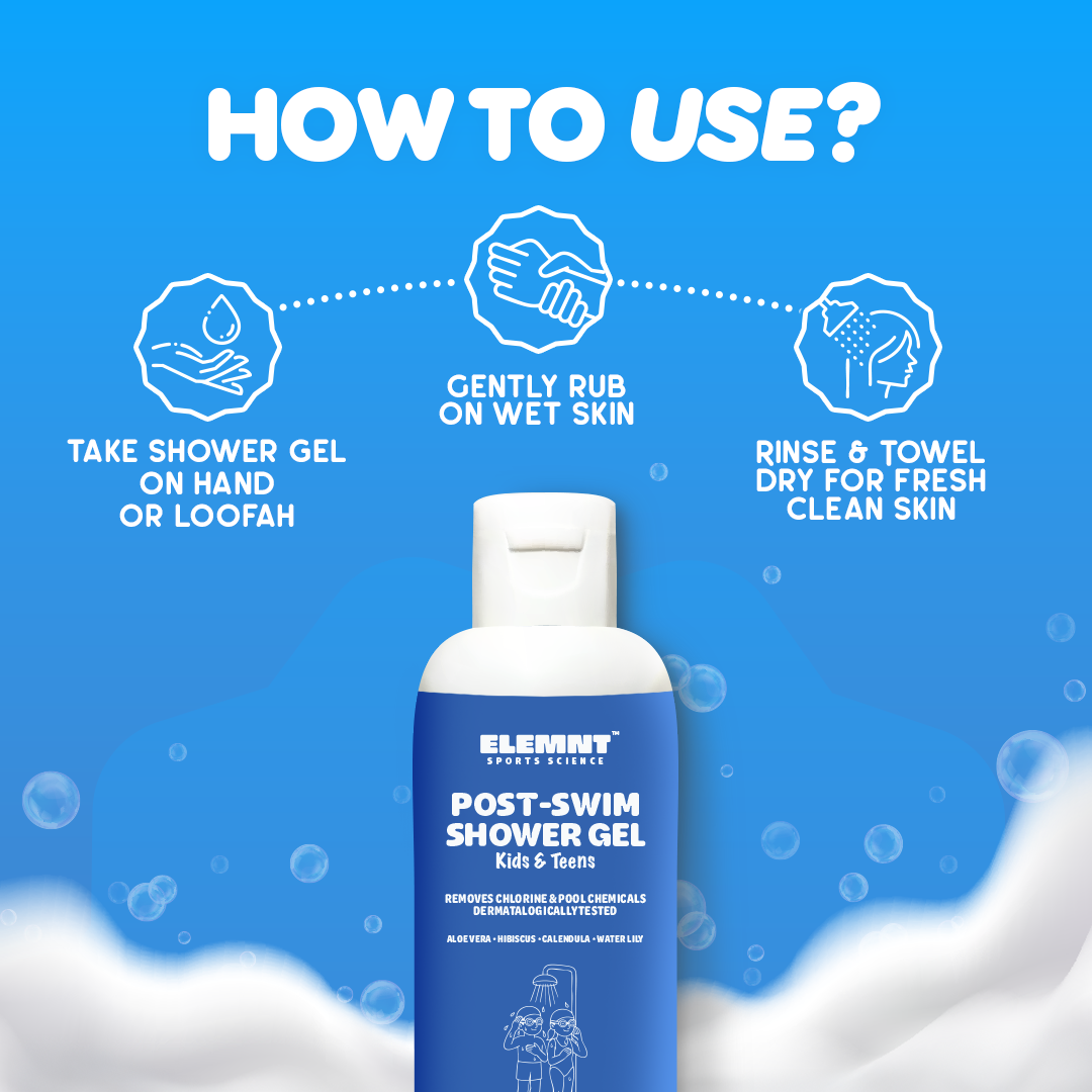 Post-swim shower gel for kids & teens