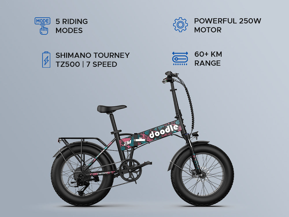 Doodle V3 Native Pop Electric Folding Bike Urban Series EMotorad | KIBI SPORTS