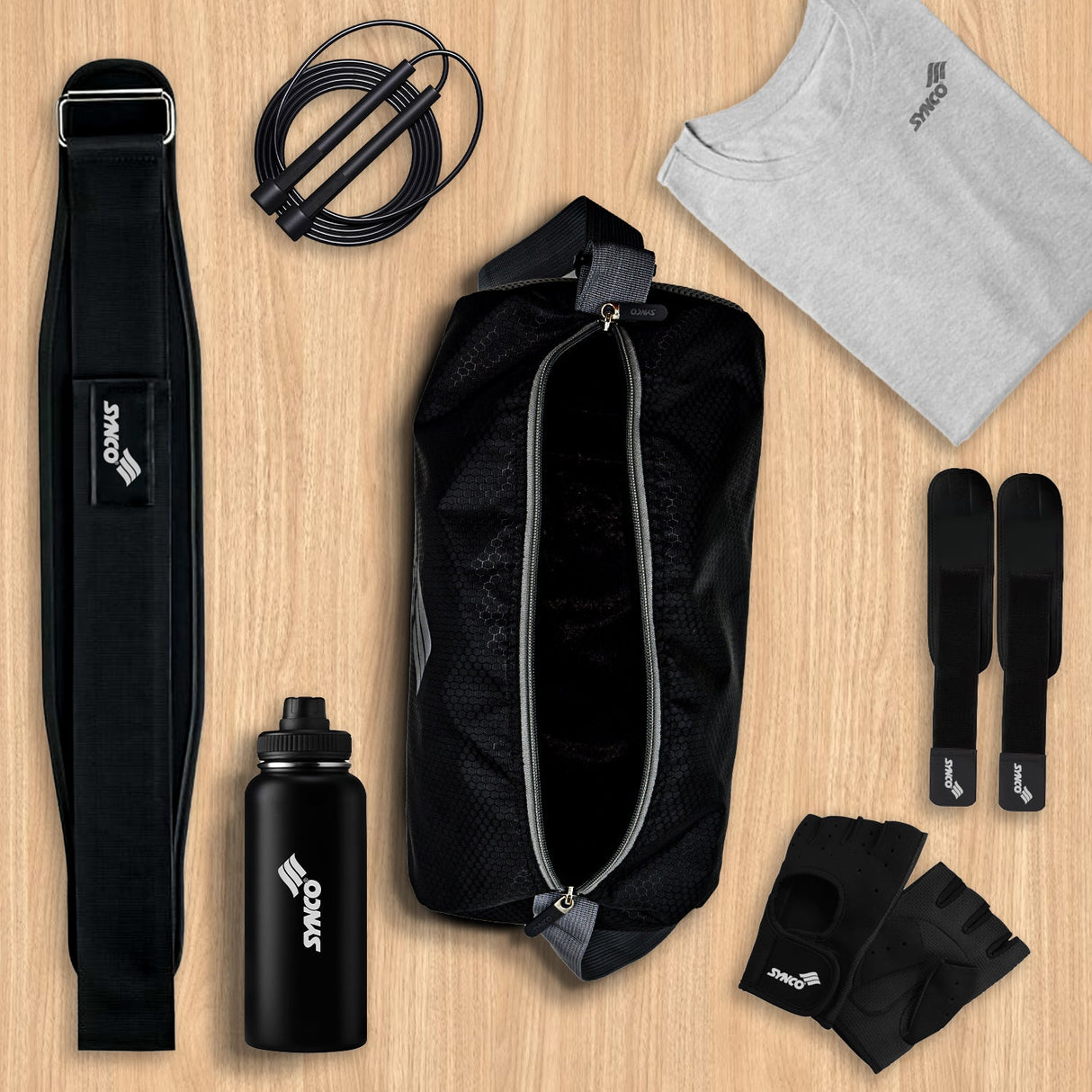 Synco Casual Gym bag - Multipurpose (Small) Black