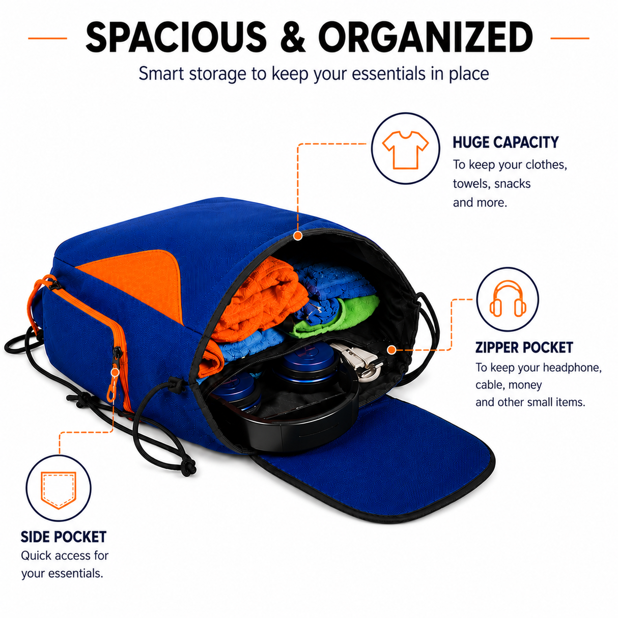 Synco Blaze Football Bag (Blue Orange)