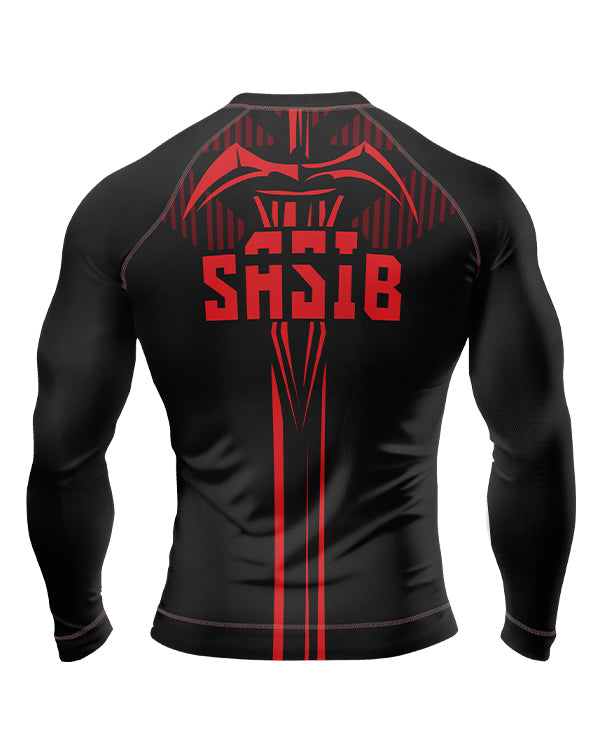 SASIB Crimson Shield Rashguard - Full Sleeves Red