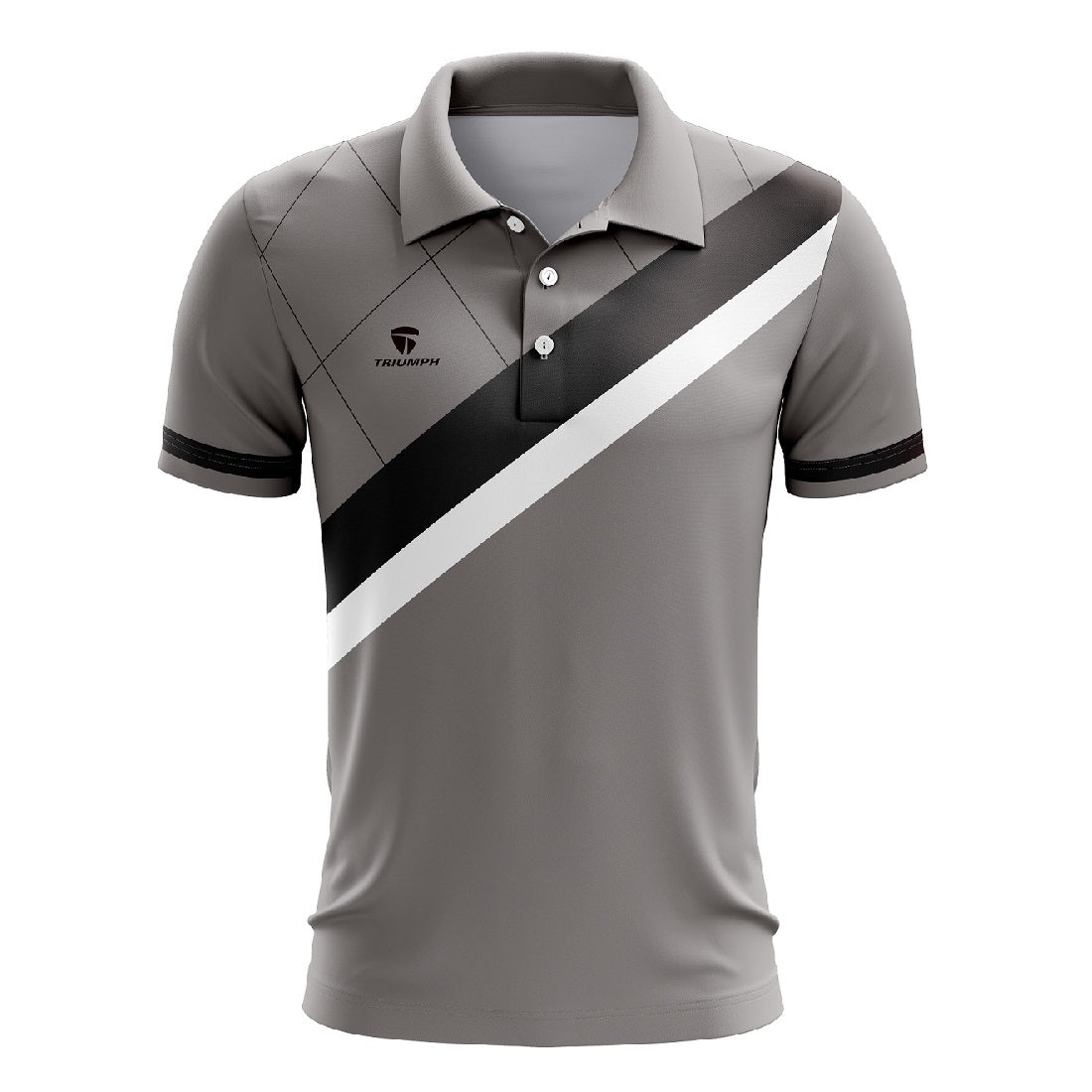 Men’s Grey Badminton T-Shirt Regular Fit for Sports Player Jersey