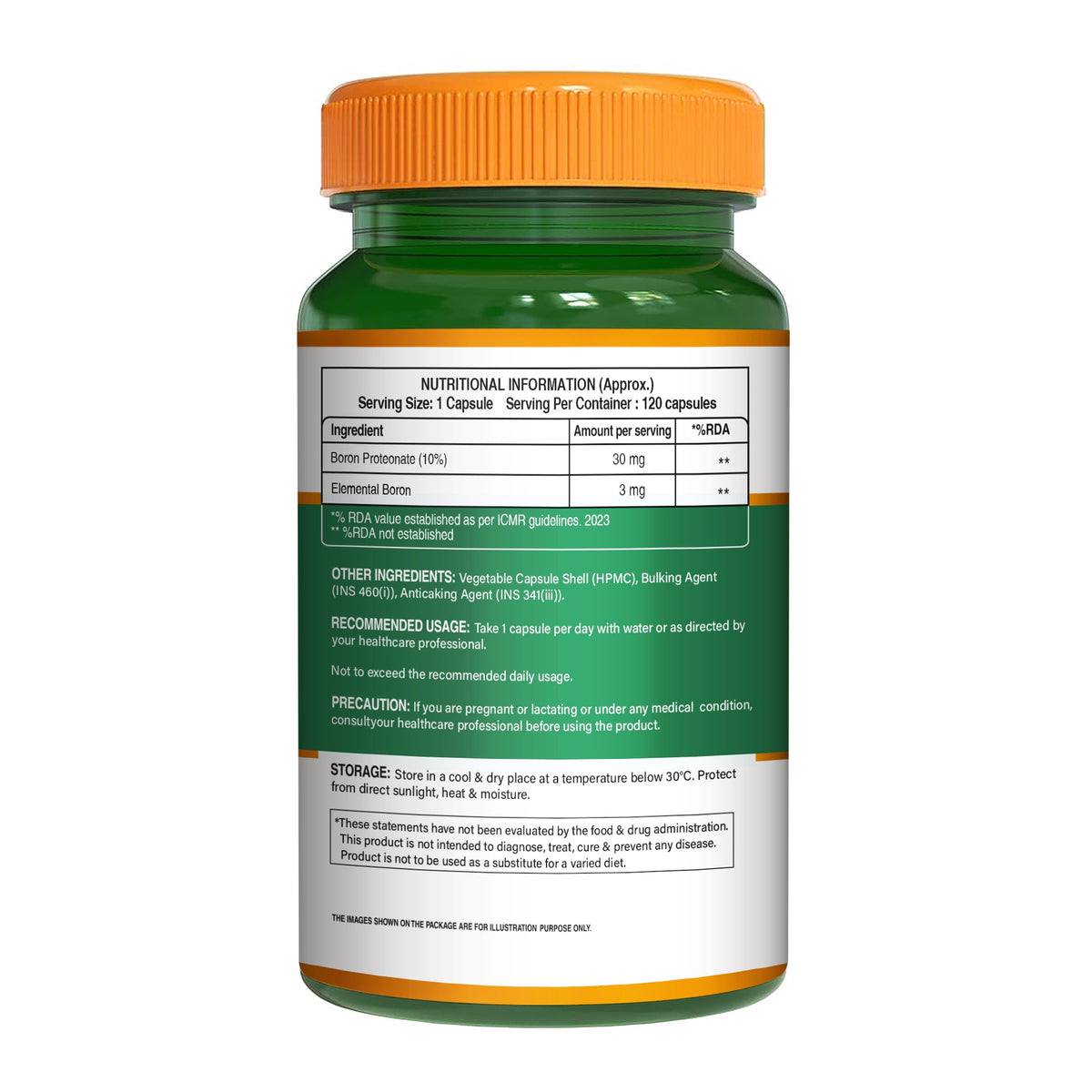 Boron 3mg Chelated Supplement Bone Health & Mineral Support