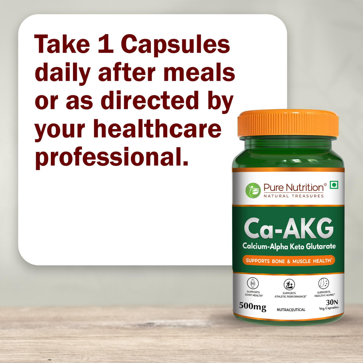 Ca-AKG Calcium Alpha-Ketoglutarate 500mg | Bone & Joint Health